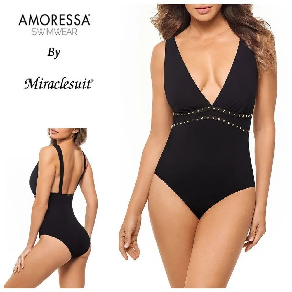 New. Miraclesuit sexy black swimsuit. Normally $188 size 14